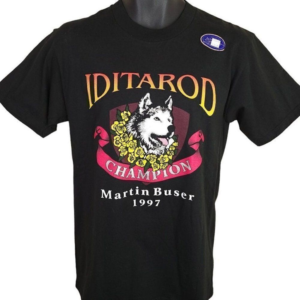 Alaska Iditarod T Shirt Vintage 90s 1997 Champion Dog Sled Made In USA Medium